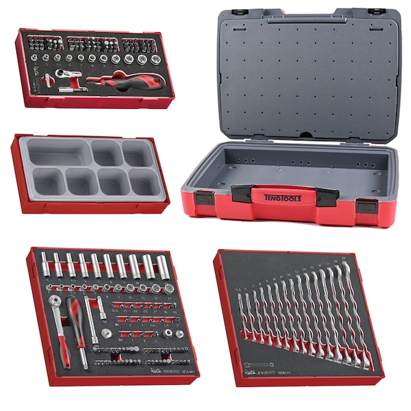 182 Piece 1/4 Inch Drive Socket, Wrench & Bit Foam Kit